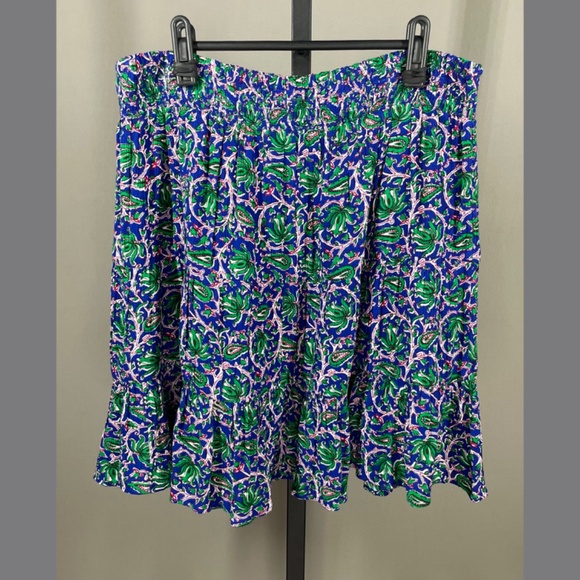 NEW Boden Skirt Womens 12 blue green floral circle preppy colorful casual - Picture 8 of 10